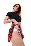 Sata Jones Sweet Tartan istripper model