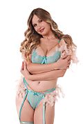 Stella Cardo Fluffy Lingerie istripper model