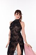Venus Rey Transparent Feathers istripper model